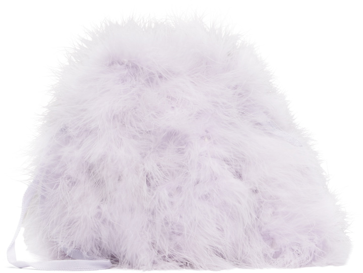 Photo: Yves Salomon Purple Mini Feather Pouch