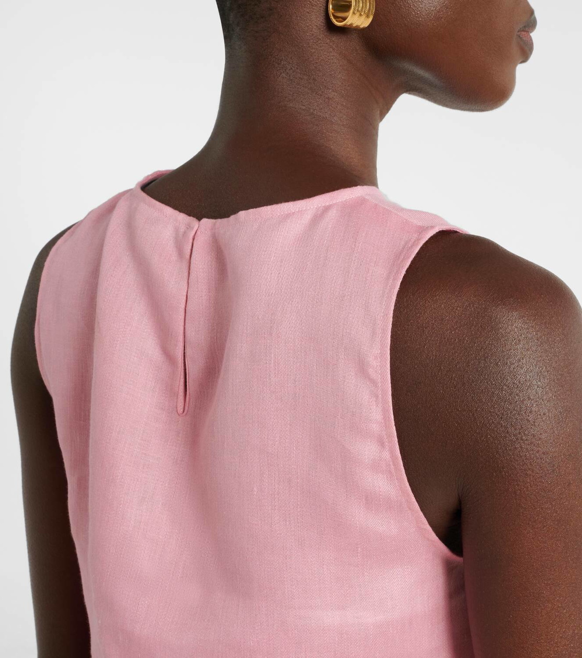 Asceno Kobe linen crop top