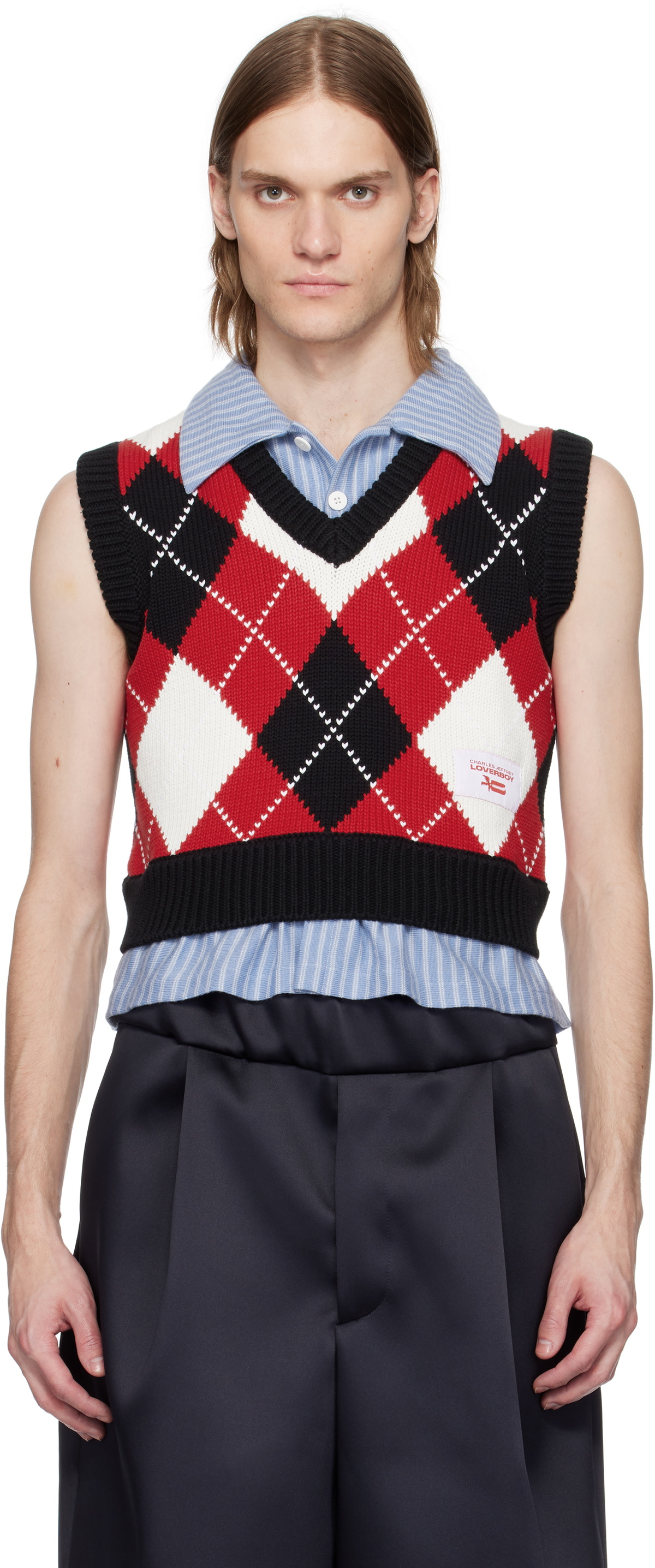 Charles Jeffrey LOVERBOY Multicolor Smart Cropped Vest