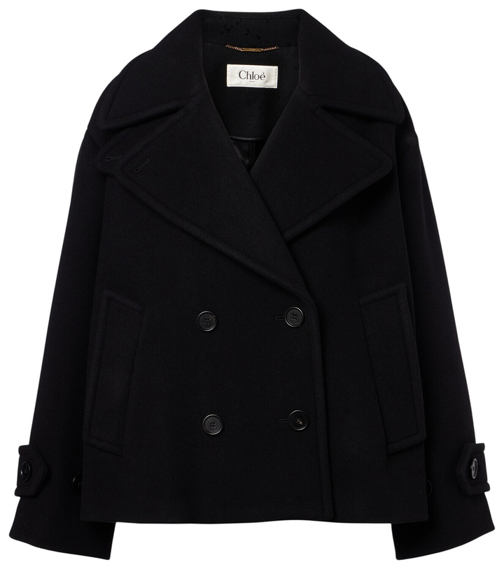 Photo: Chloé Double-breasted wool-blend peacoat
