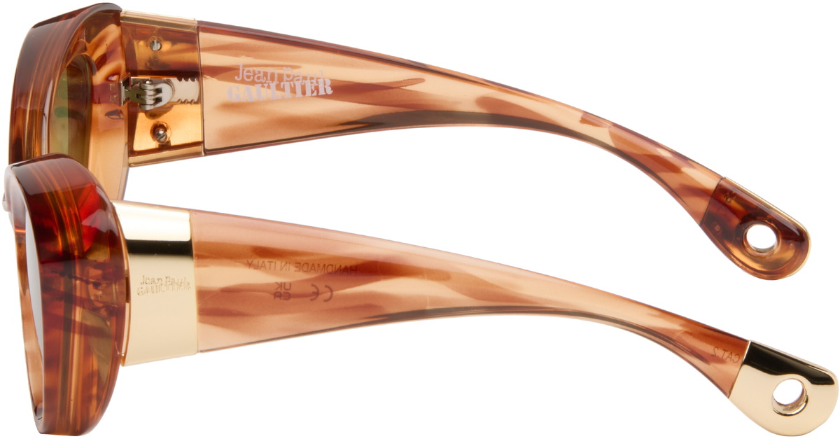 Jean Paul Gaultier Brown 'The Parisian Cat' Sunglasses