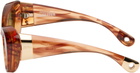 Jean Paul Gaultier Brown 'The Parisian Cat' Sunglasses