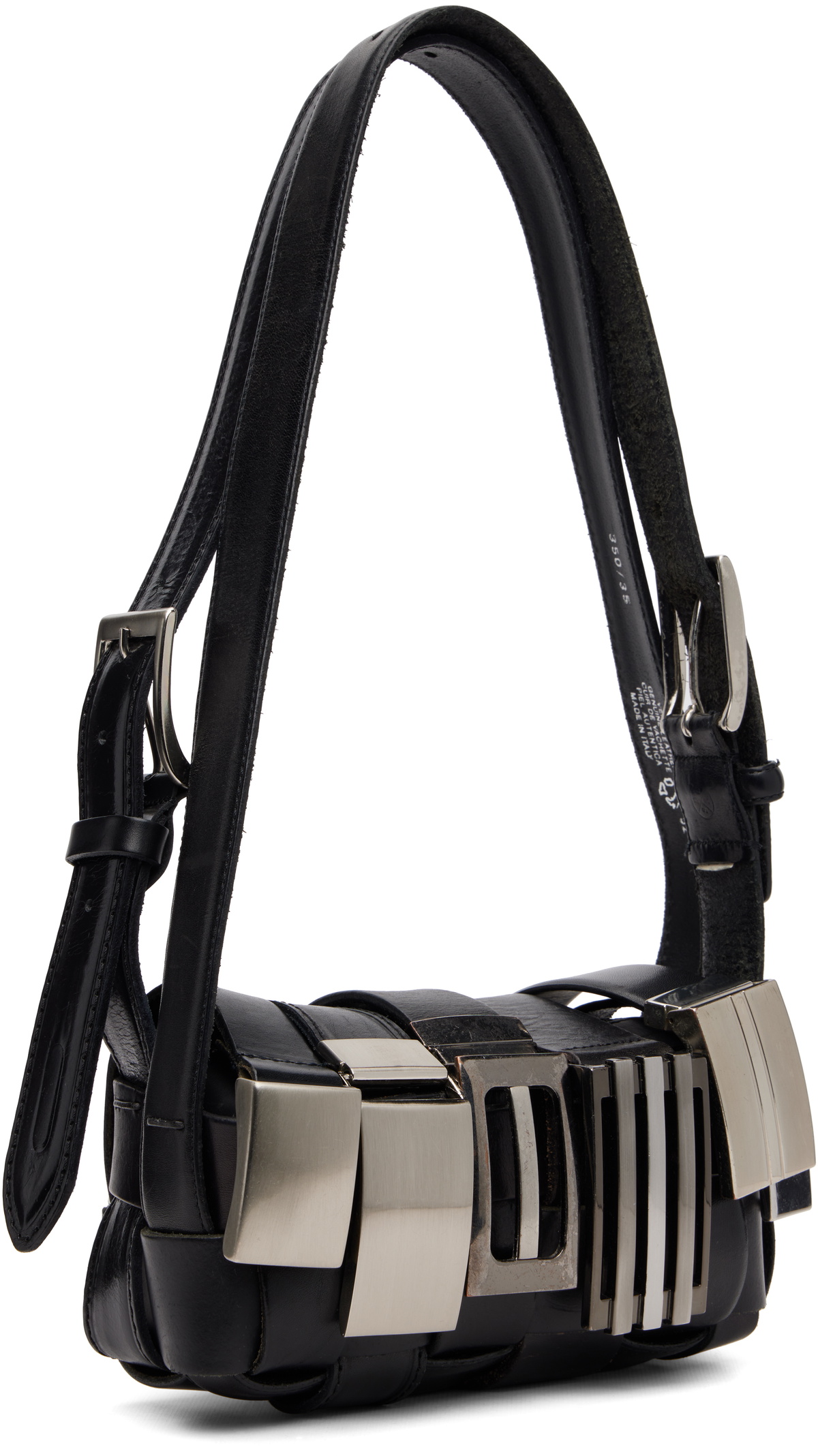HODAKOVA Black Buckle Baguette Bag