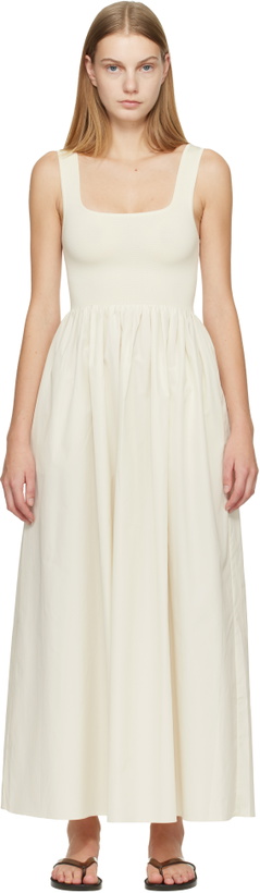 Photo: Matteau Off-White Knit & Cotton Maxi Dress