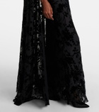 Rodarte Caped floral velvet devoré gown