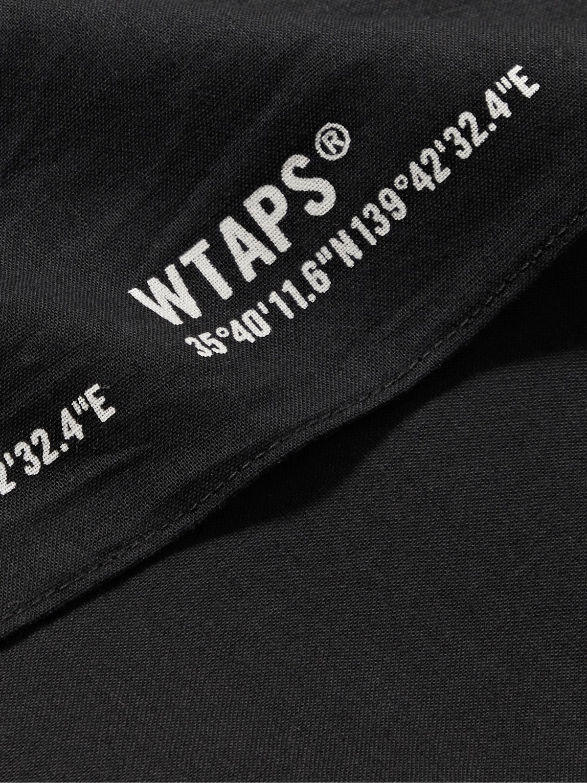 WTAPS - Men - Printed Cotton-voile Scarf Black