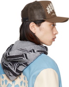 AMIRI Brown Star Leather Trucker Cap