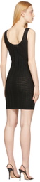 Herve Leger Black Shadow Stripe Mini Dress