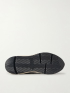 Golden Goose - Running Sole Leather-Trimmed Suede and Shell Sneakers - Black