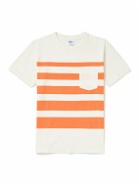 Velva Sheen - Wide Wave Striped Cotton-Jersey T-Shirt - White