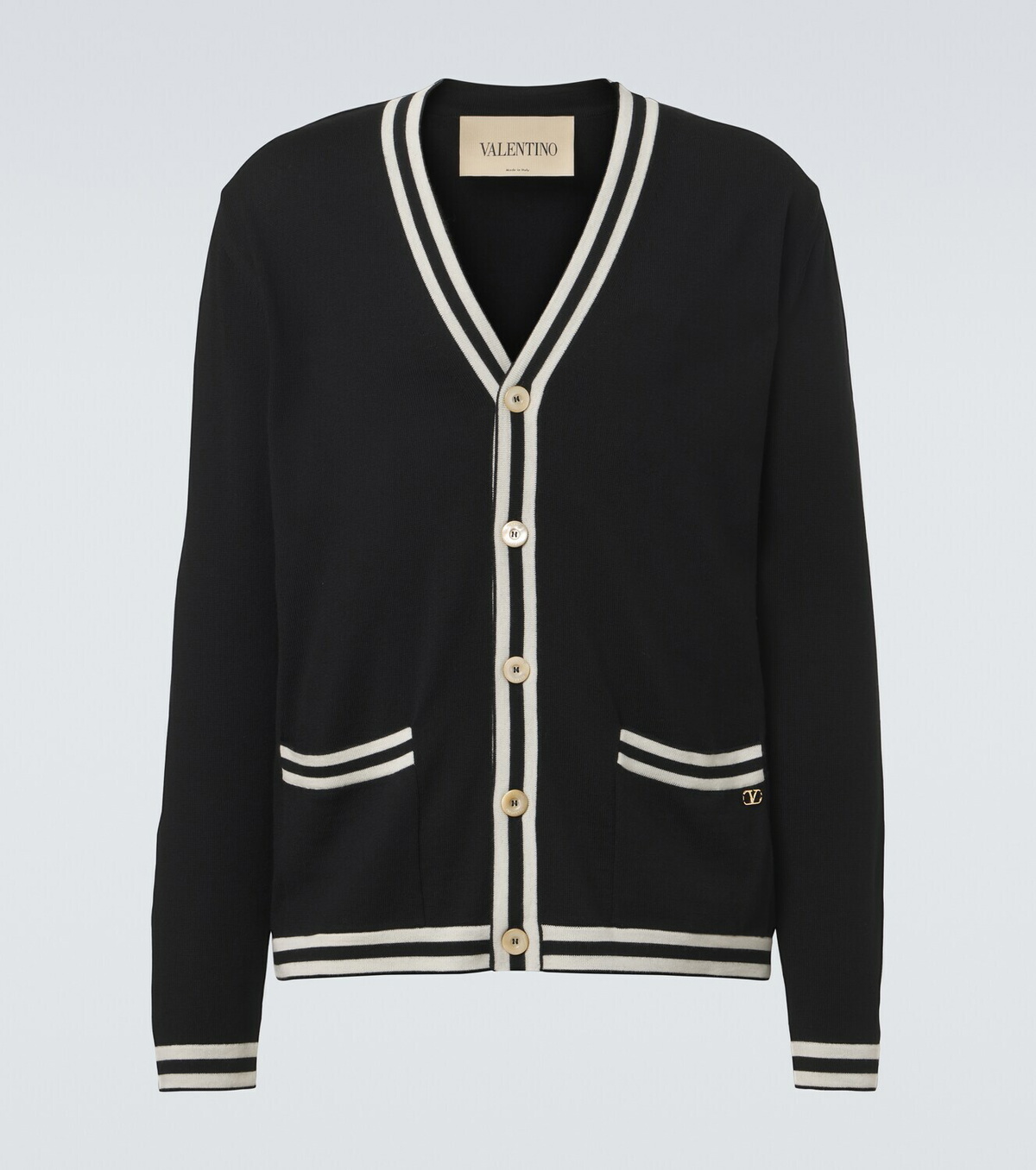 Valentino VLogo virgin wool cardigan