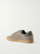 Zegna - 232 Leather-Trimmed Suede Sneakers - Brown