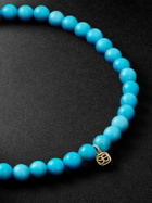 Sydney Evan - 14-Karat Gold, Diamond and Turquoise Beaded Bracelet