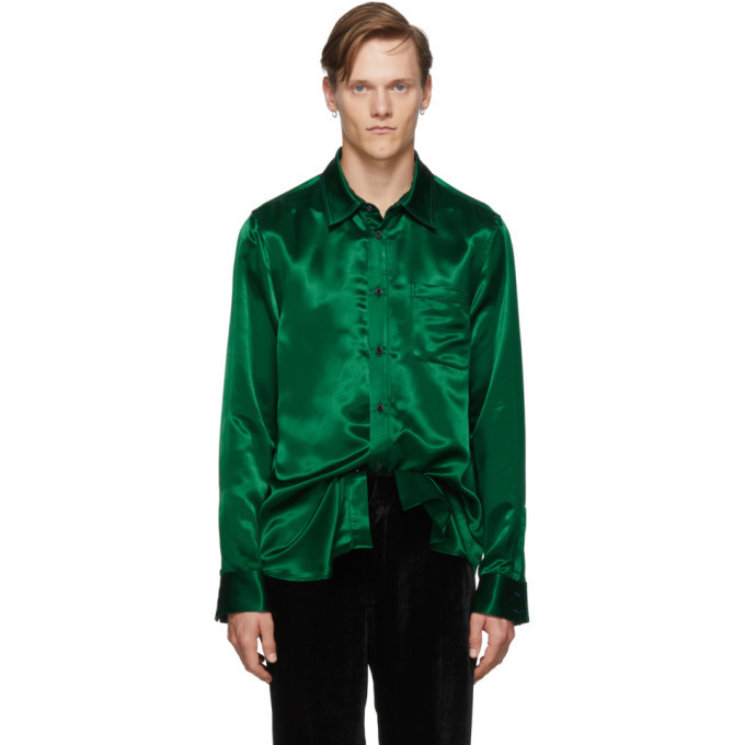 Sies Marjan Green Sander Satin Shirt Sies Marjan