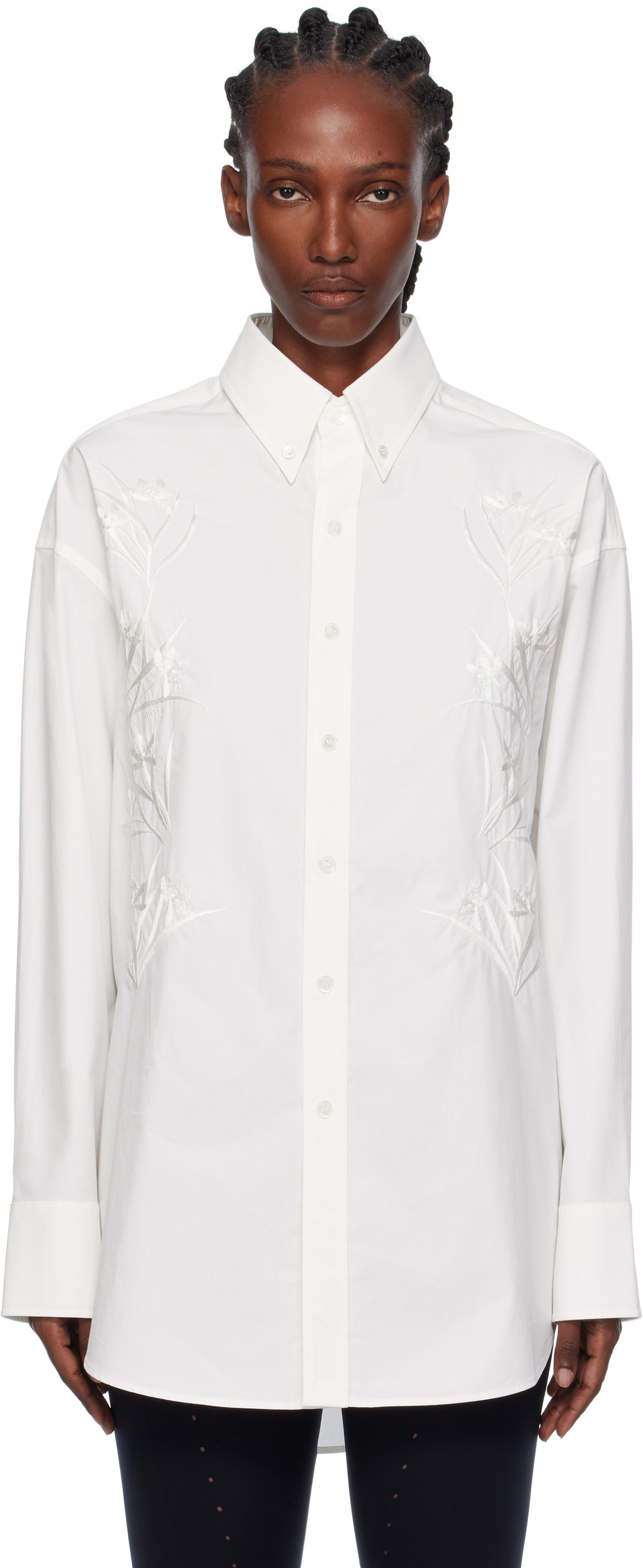 AO Yes White Embroidery Poplin Shirt