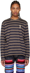 Junya Watanabe Navy & Brown Comme des Garçons Edition Long-Sleeve T-Shirt