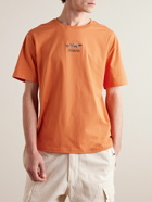 MANAAKI - Logo-Embroidered Cotton-Jersey T-Shirt - Orange