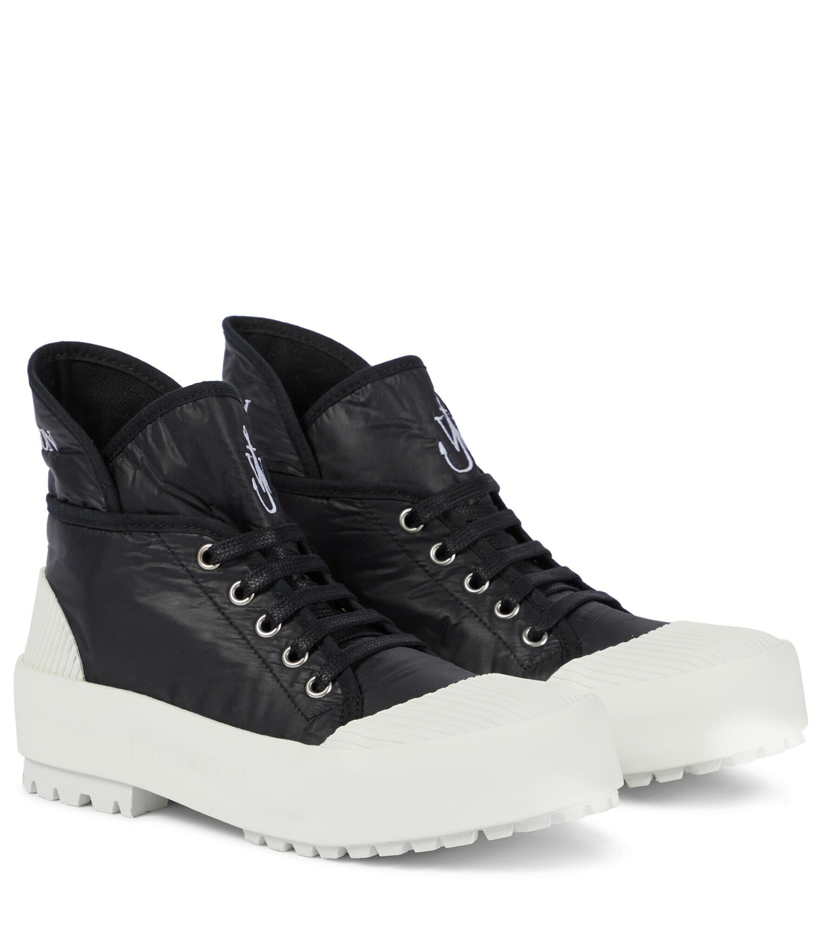 美品jw anderson レザー ハイカット 厚底黒スニーカー37 24cm JW ANDERSON - Trainer Sneaker / トレーナー スニーカー