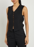 Armarium Guia Wool and Satin Vest Black