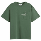 Palmes Men's Ramus Pocket T-Shirt in Dark Green