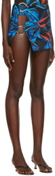 Louisa Ballou Blue Double Ring Cover Up Skirt