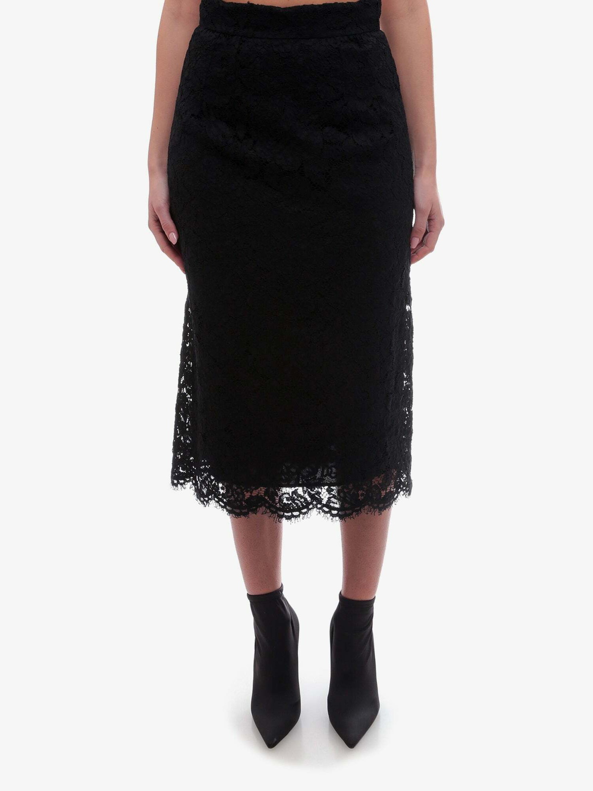 Dolce & Gabbana Black Cotton Drawstring Long Maxi Cargo Skirt main image 1