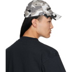 Balenciaga Gray & Black Camo Cotton Ripstop Cap
