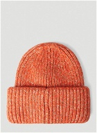English Rib Beanie Hat in Orange