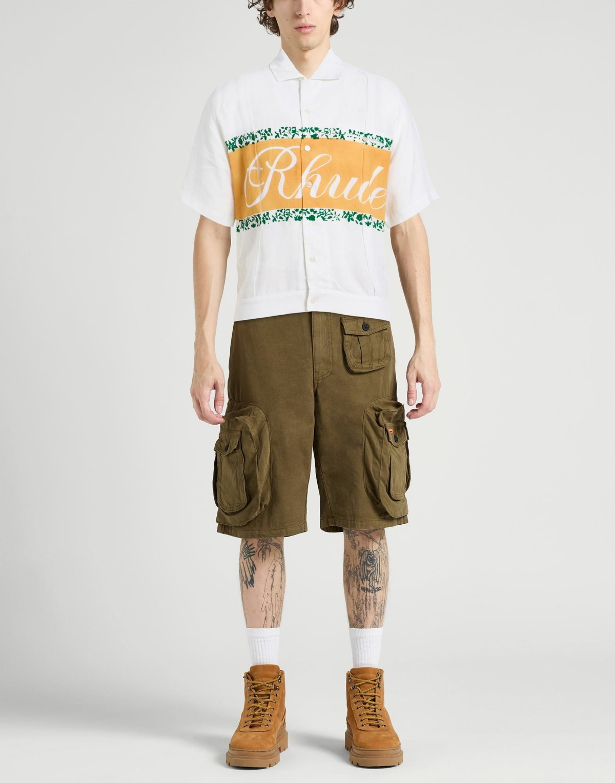 Rhude Mens Shirt Ivory