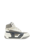 Diesel S-D-Ollie - High-top leather sneakers with D logo - Sneakers Mens in White