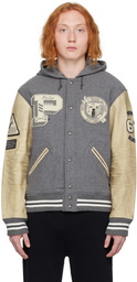 Polo Ralph Lauren Gray Paneled Bomber Jacket