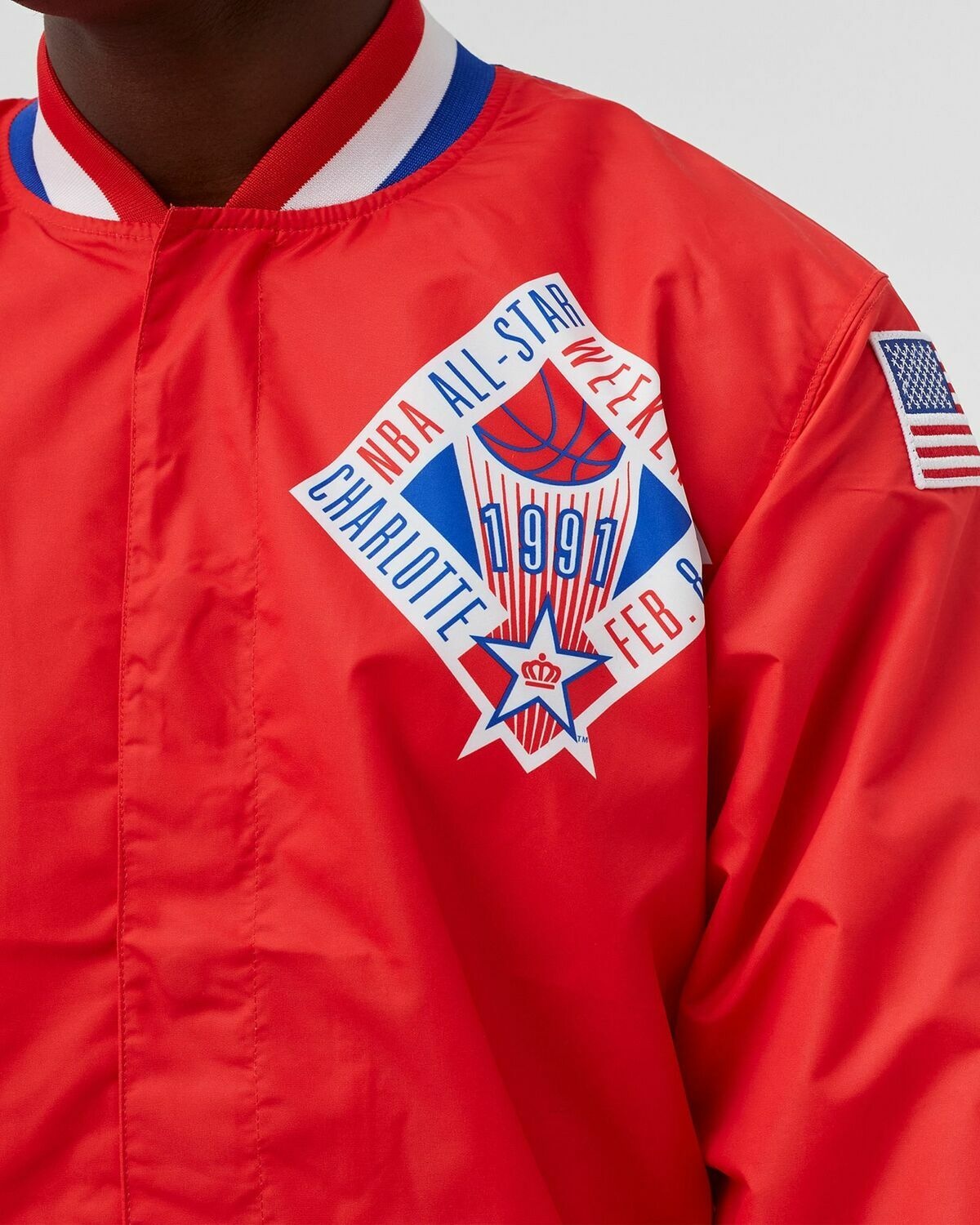 Mitchell & Ness Authentic Warm Up Jacket All Star West 1991 92 Red - Mens - College Jackets/Team Jackets