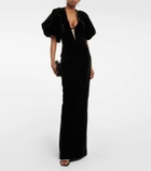 Rasario Cutout velvet maxi dress