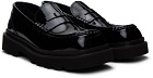 Dolce & Gabbana Black Moc Toe Loafers