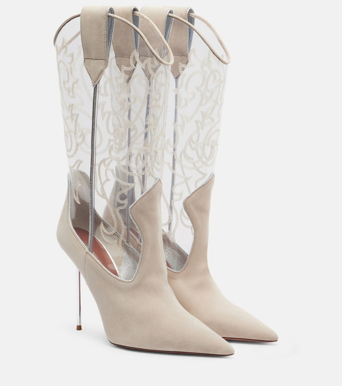 Paris Texas Lidia 105 suede and PVC cowboy boots