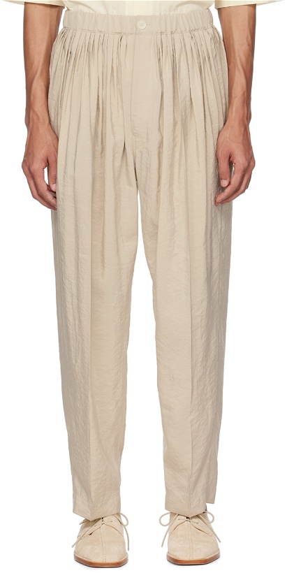 Photo: LEMAIRE Beige Pleated Trousers