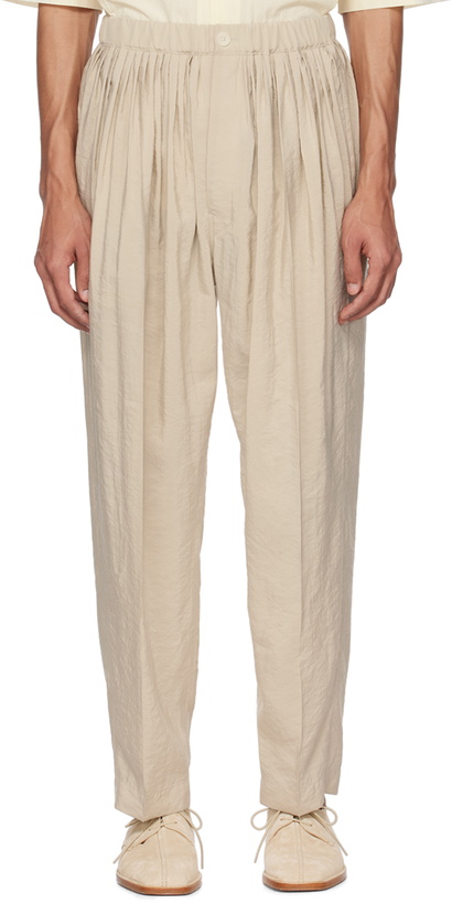 Photo: LEMAIRE Beige Pleated Trousers