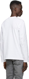 COMME des GARÇONS PLAY White Layered Double Heart Long Sleeve T-Shirt