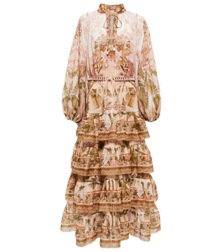 Photo: Zimmermann Lyre floral ramie midi dress