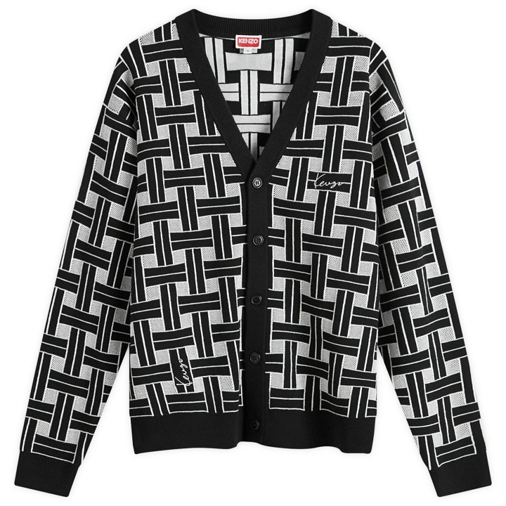 Photo: Kenzo Men's Weave Cardigan in Black