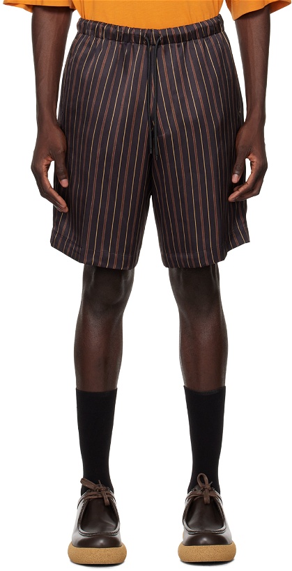 Photo: Dries Van Noten Black Striped Shorts