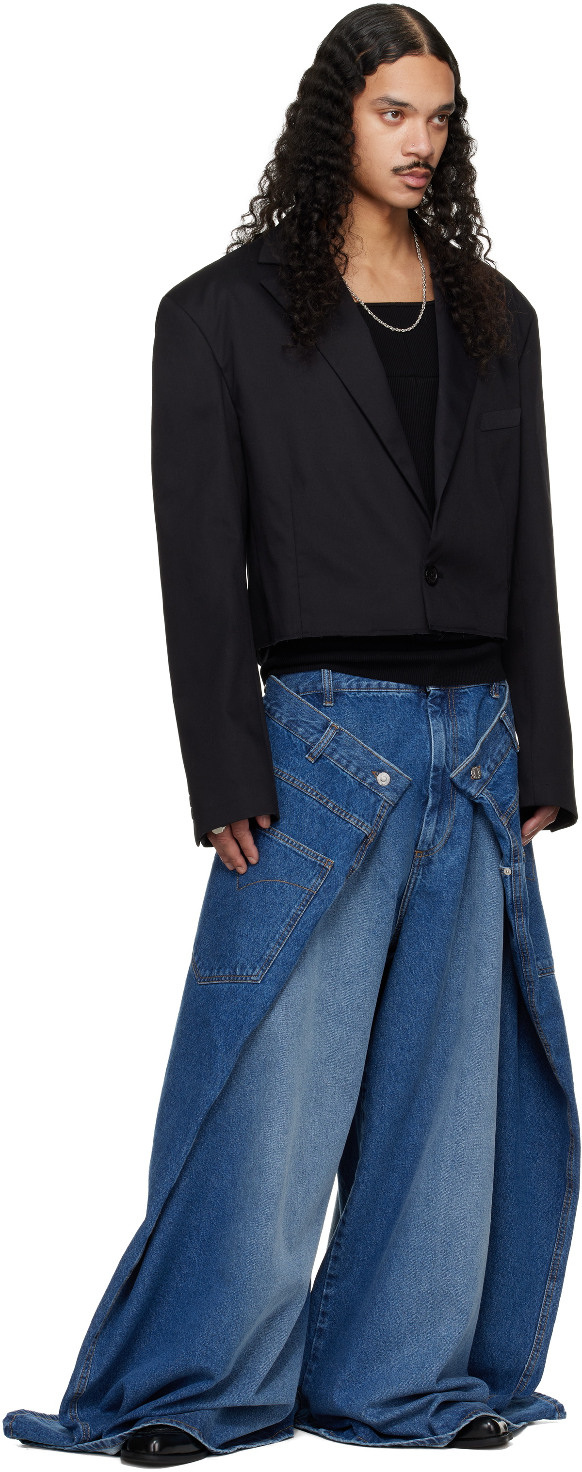 LU'U DAN Black Slashed Blazer