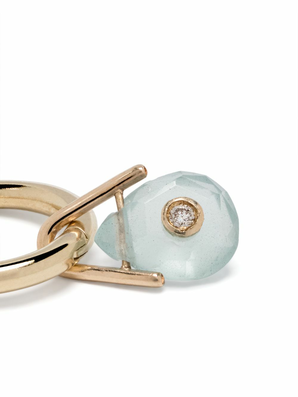 Pascale Monvoisin 9K Yellow Gold Aquamarine And Diamond Single Earring