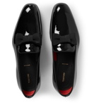 TOM FORD - Bow-Trimmed Patent-Leather Loafers - Men - Black