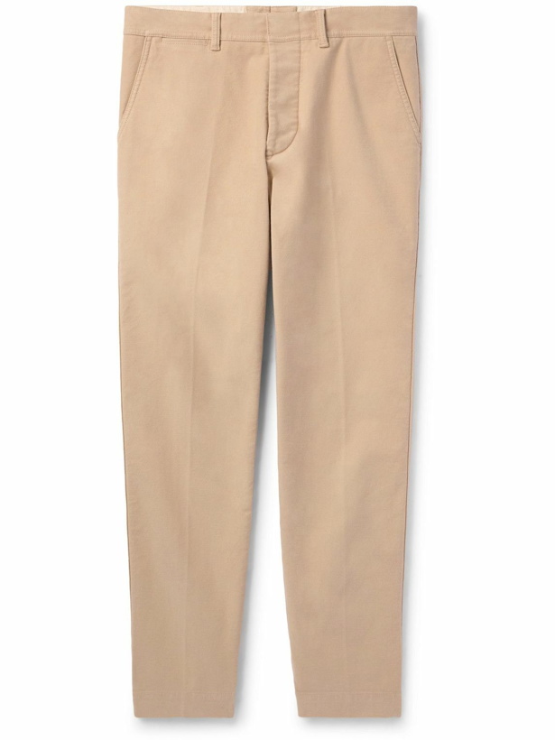 Photo: TOM FORD - Straight-Leg Cotton-Blend Moleskin Trousers - Neutrals