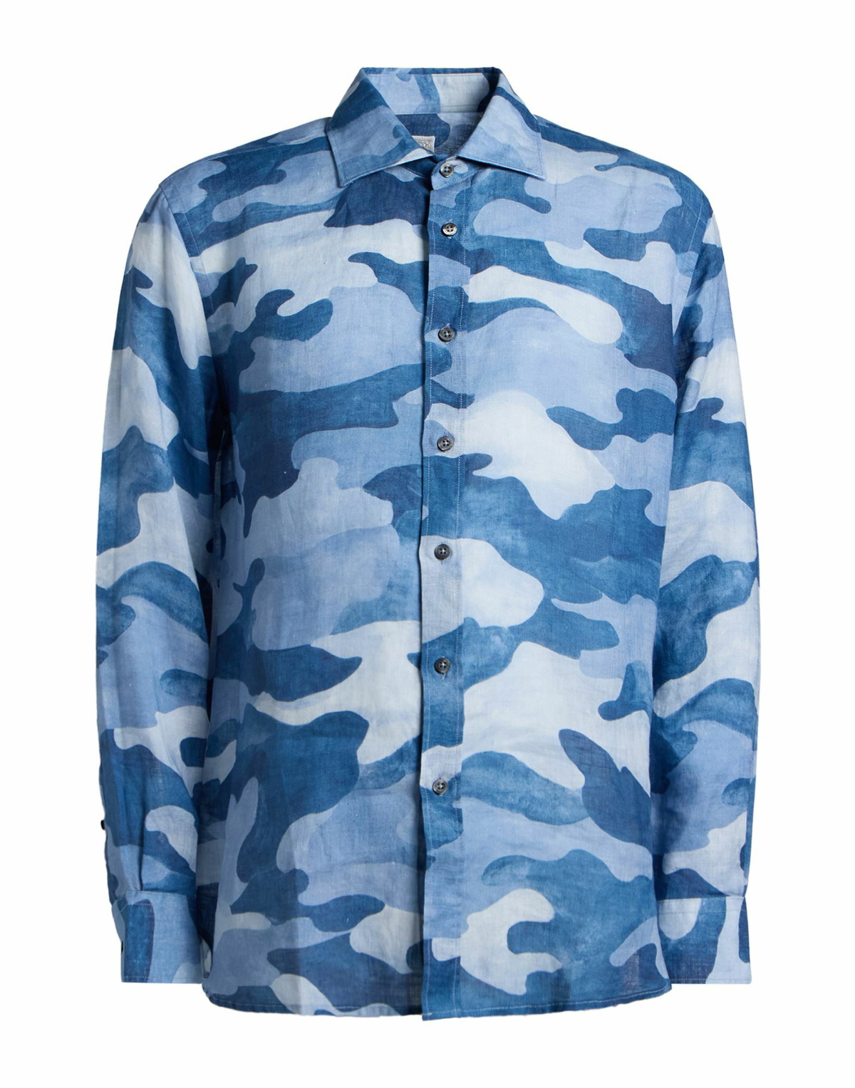 120% Lino Mens Shirt in Light blue