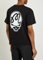 Malbon Grateful Dead Printed Cotton T-shirt Black