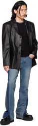 DRAE SSENSE Exclusive Black Leather Jacket