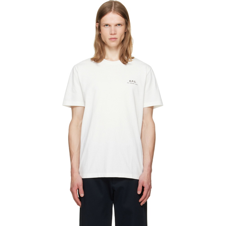 Photo: A.P.C. White 'A.P.C. Rue Madame' Logo T-shirt