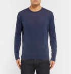 John Smedley - Slim-Fit Sea Island Cotton and Cashmere-Blend Sweater - Blue